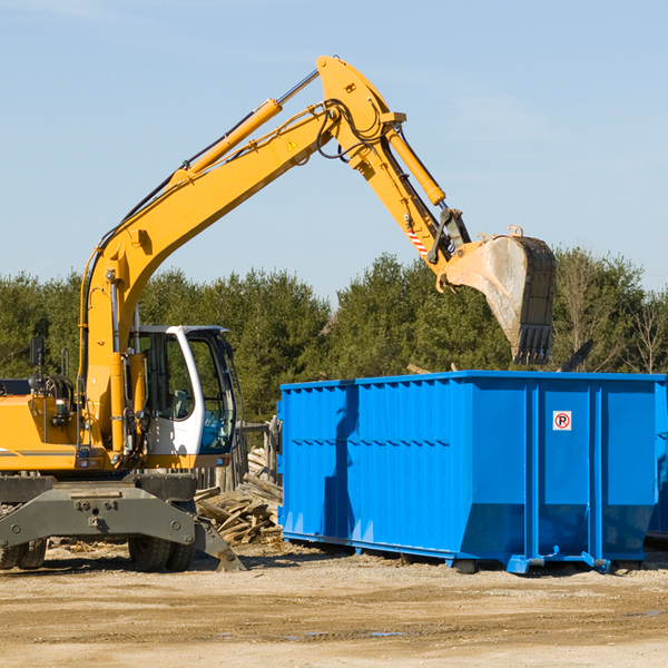 can i choose the location where the residential dumpster will be placed in Hunter OK